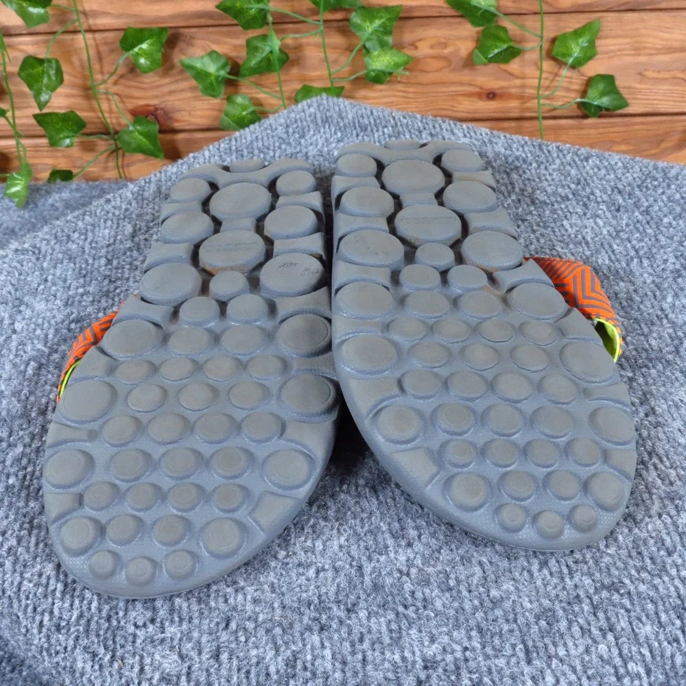 Skechers Performance Go Walk‎ Men Sandal Sz 7 Casual Athletic Gray Orange Fabric